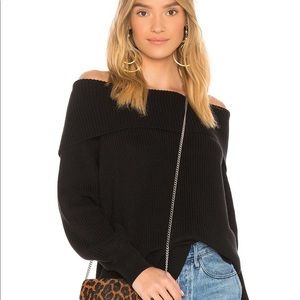 525 America black off shoulder sweater